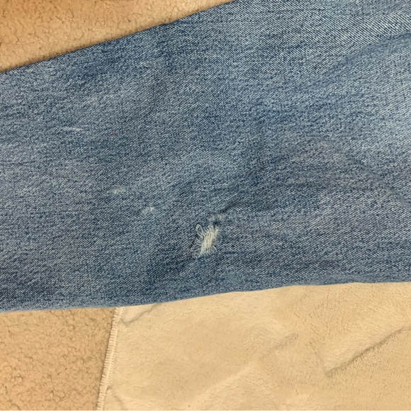 Moussy Womens Tapered Jeans Blue Distressed Medium Wash High Rise Denim Japan 26 - Picture 10 of 10